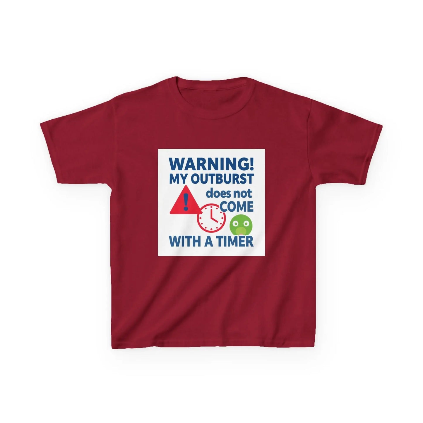 "Warning! My Outburst Does Not Come With A Timer" - Kids Autism Awareness T-Shirt Printify