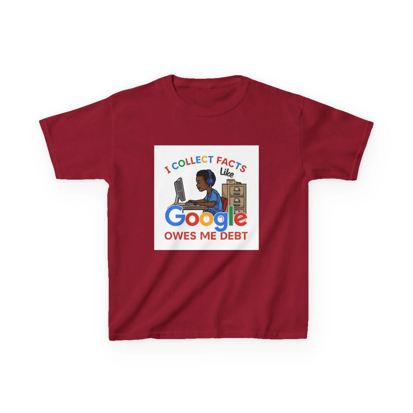 "I Collect Facts Like Google Owes Me Debt" - Kids Autism Awareness T-Shirt Printify
