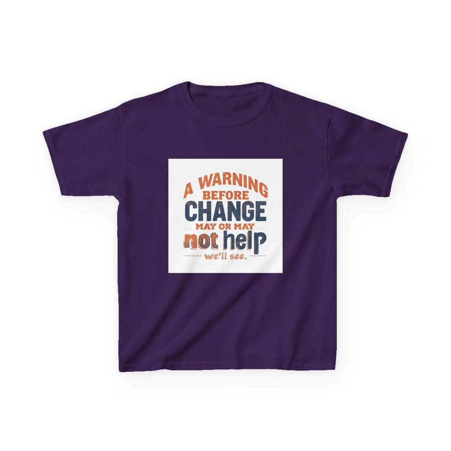 “A Warning Before Change May Or May Not Help” - Kids Autism Awareness T-Shirt Printify