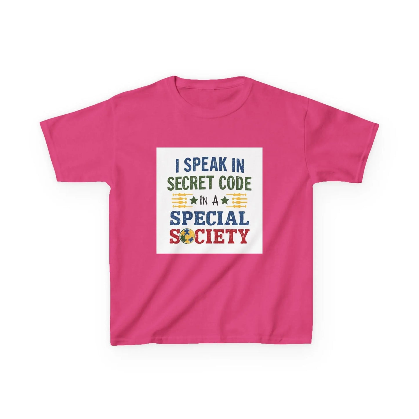 "I Speak in Secret Code" - Kids Autism Awareness T-Shirt Printify