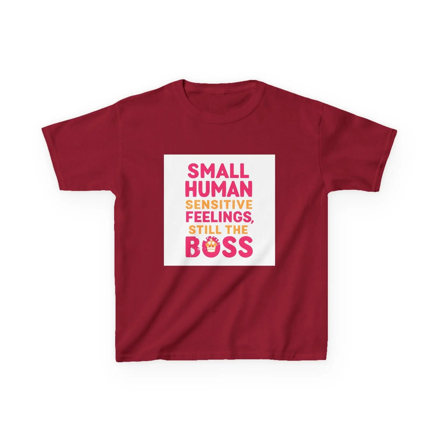 "Small Human Sensitive Feelings, Still the Boss" - Kids Autism Awareness T-Shirt Printify