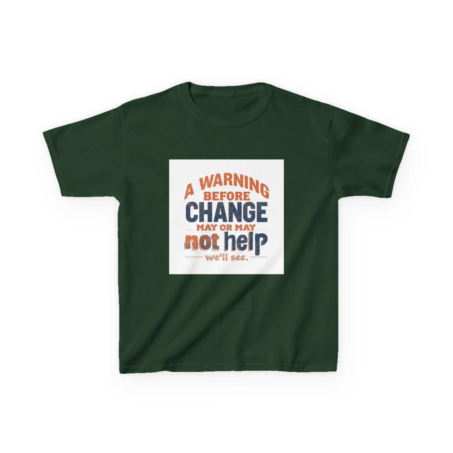 “A Warning Before Change May Or May Not Help” - Kids Autism Awareness T-Shirt Printify