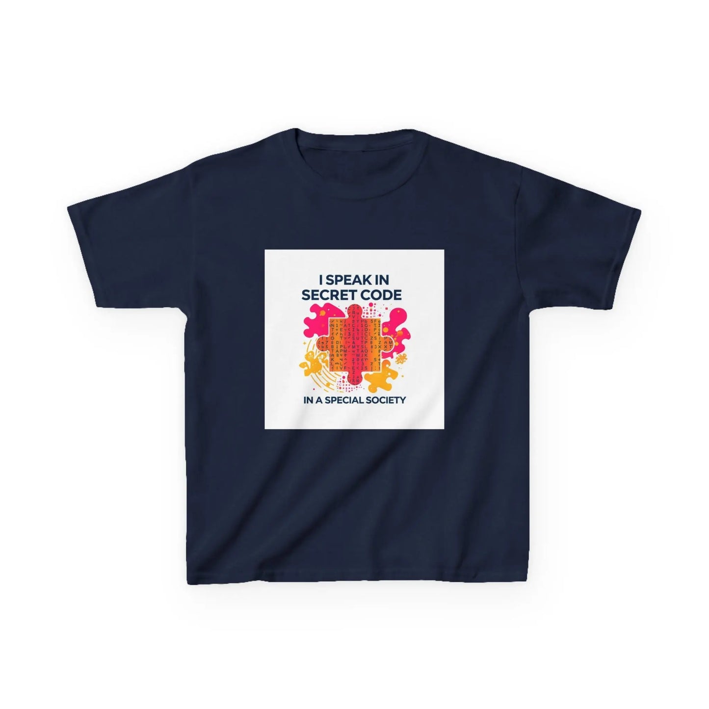 "I Speak in Secret Code" - Kids Autism Awareness T-Shirt Printify