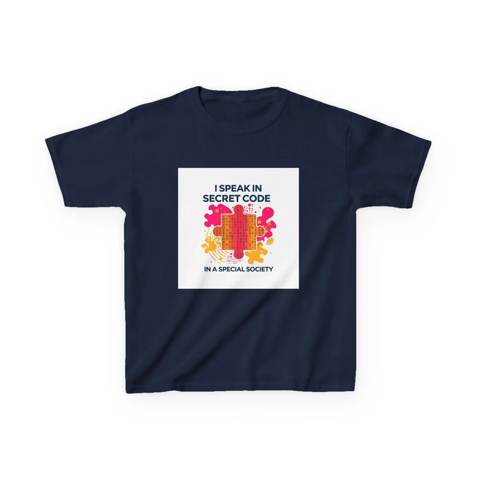 "I Speak in Secret Code" - Kids Autism Awareness T-Shirt Printify