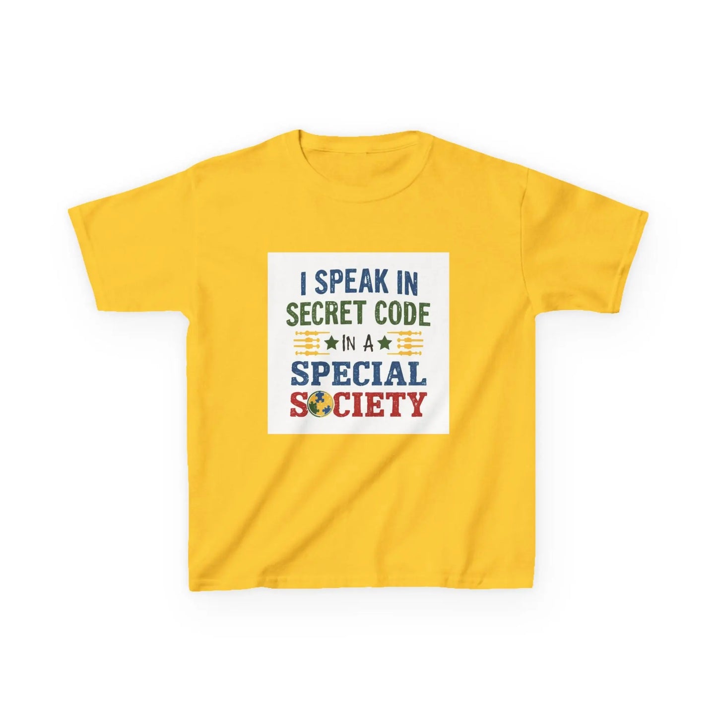 "I Speak in Secret Code" - Kids Autism Awareness T-Shirt Printify