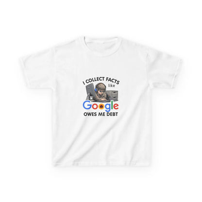 “I Collect Facts Like Google Owes Me Debt” - Kids Autism Awareness T-Shirt Printify