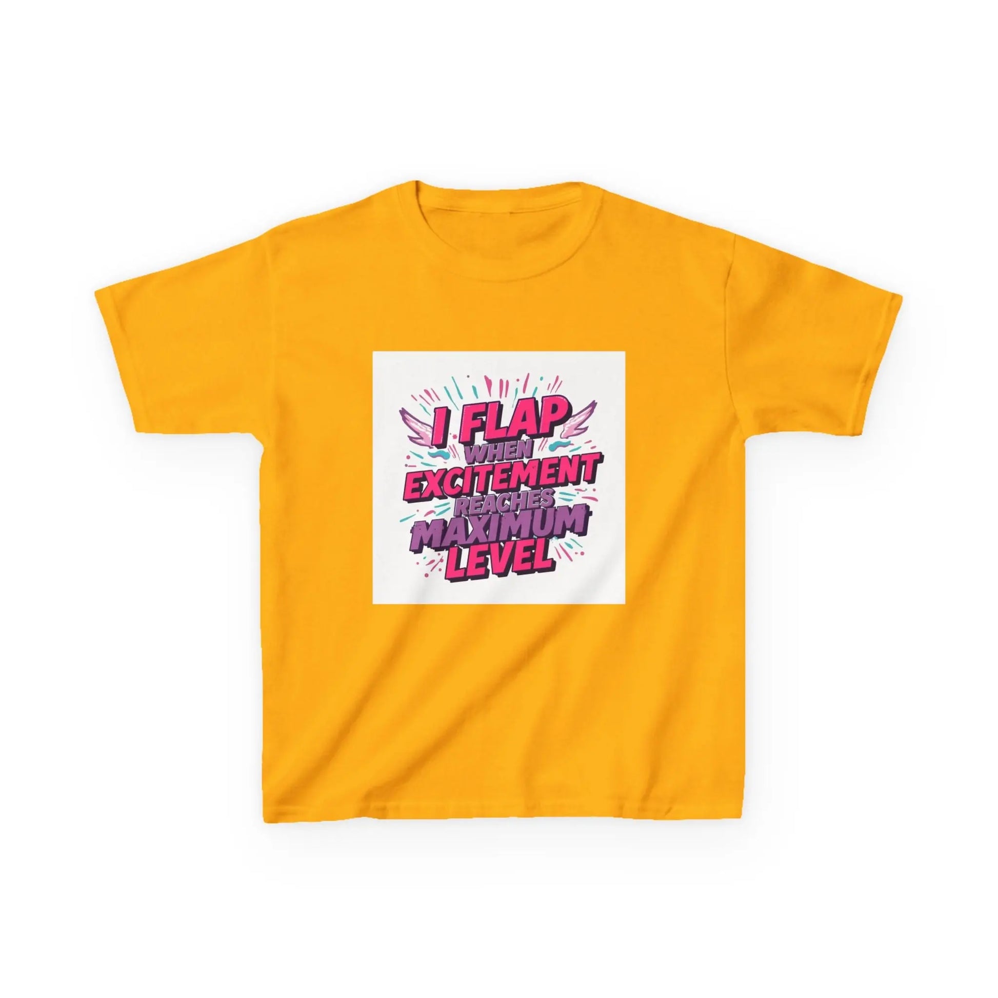 "I Flap When The Excitement Reaches Maximum Level" - Kids Autism Awareness T-Shirt Printify