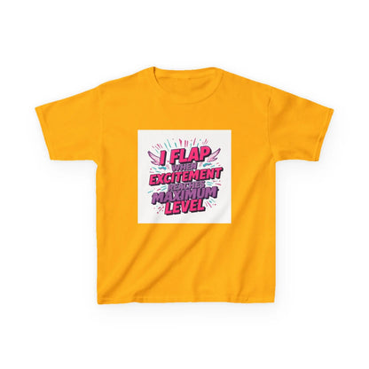 "I Flap When The Excitement Reaches Maximum Level" - Kids Autism Awareness T-Shirt Printify