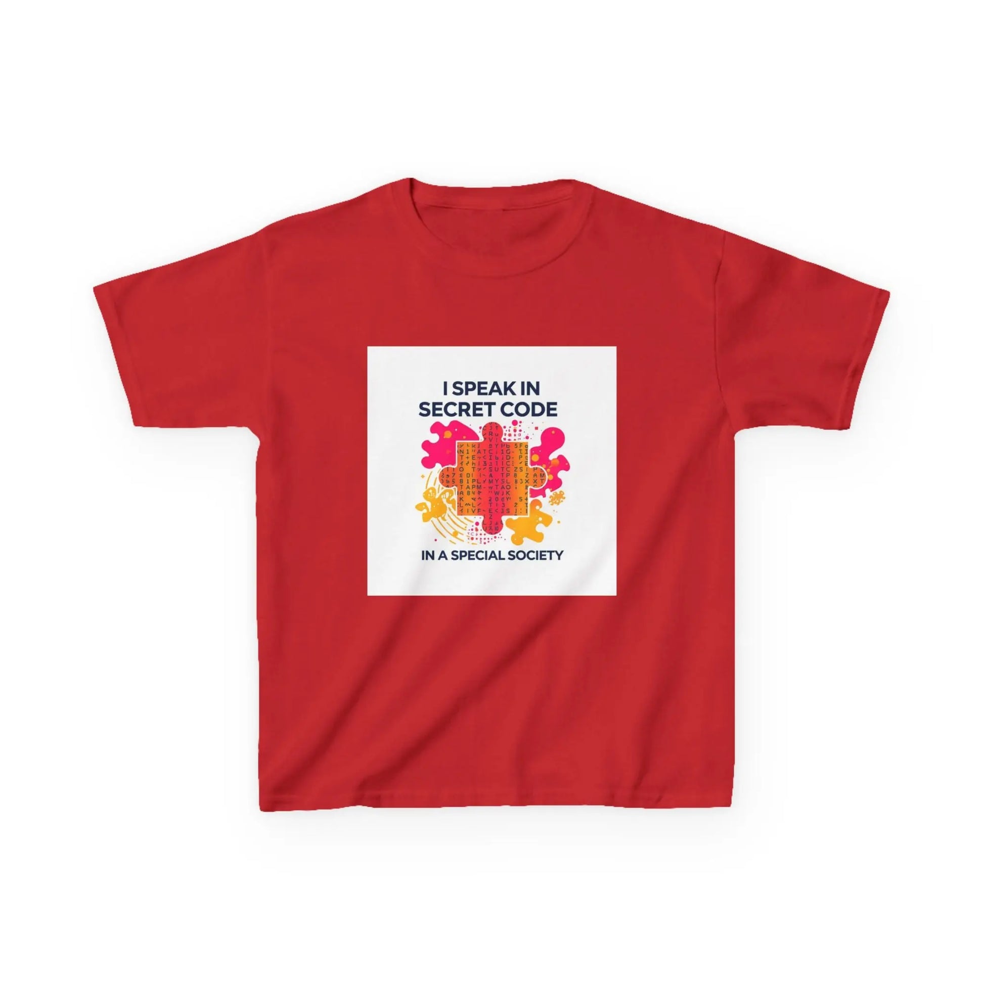 "I Speak in Secret Code" - Kids Autism Awareness T-Shirt Printify