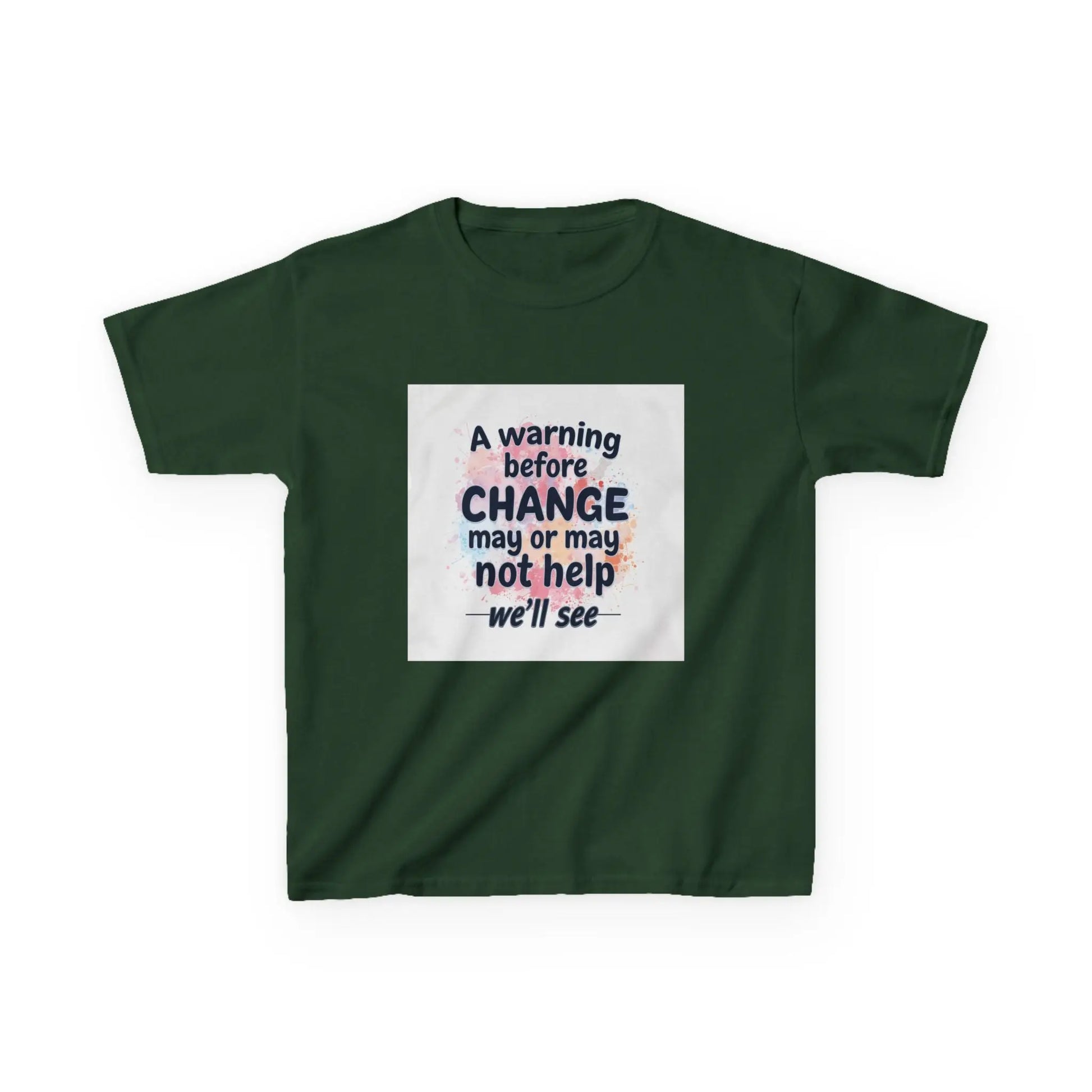 "A warning before CHANGE may or may not help — we'll see" - Kids Autism Awareness T-Shirt Printify