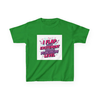"I Flap When The Excitement Reaches Maximum Level" - Kids Autism Awareness T-Shirt Printify