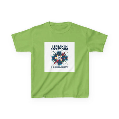 "I Speak in Secret Code" - Kids Autism Awareness T-Shirt Printify