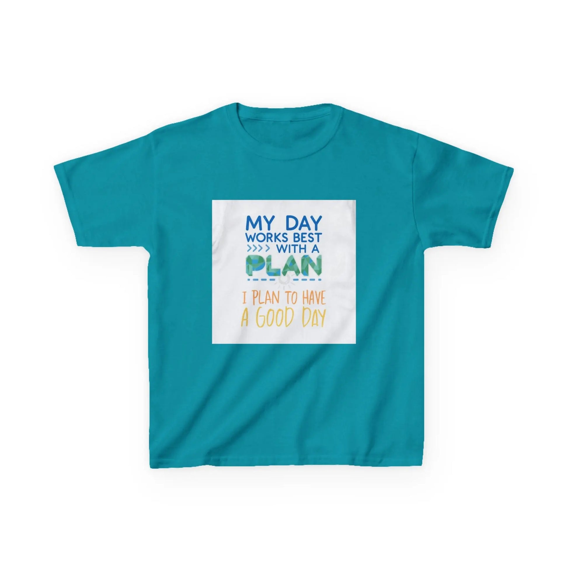 “My Day Works Best With a Plan” - Kids Autism Awareness T-Shirt Printify