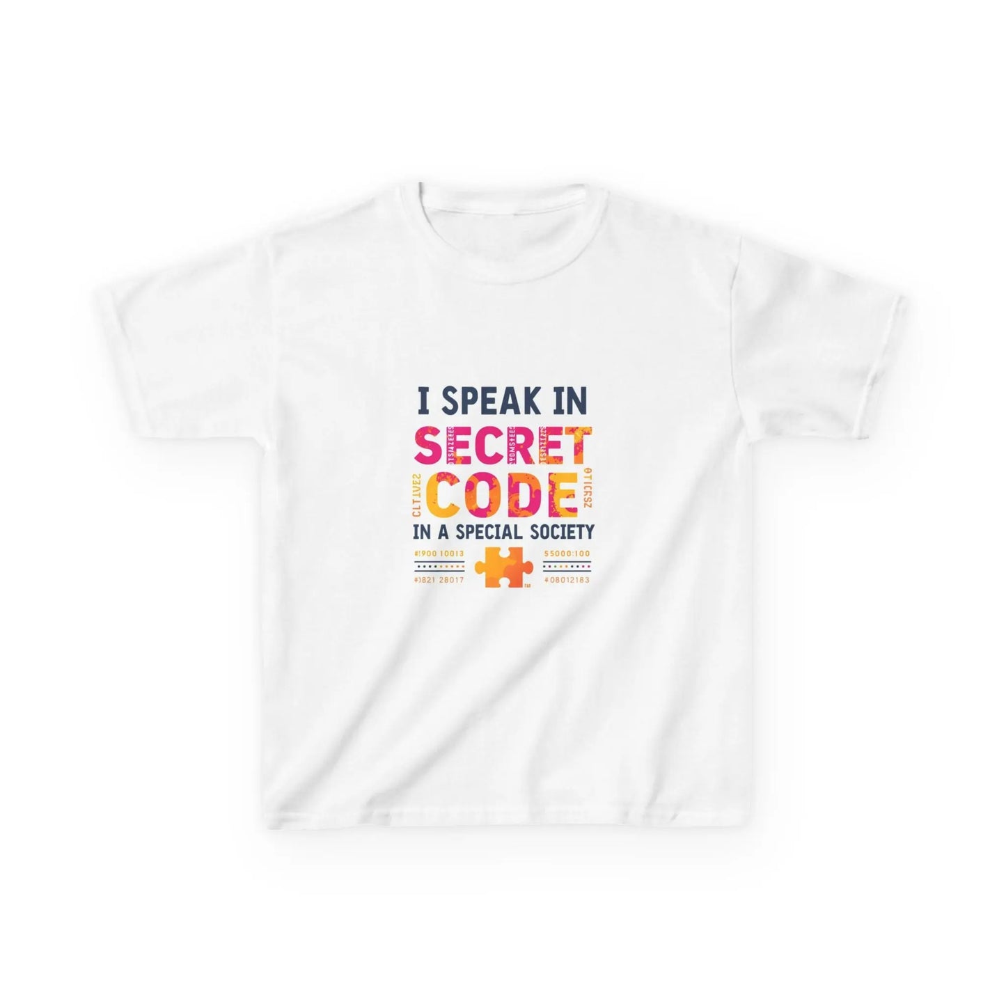 "I Speak in Secret Code" - Kids Autism Awareness T-Shirt Printify