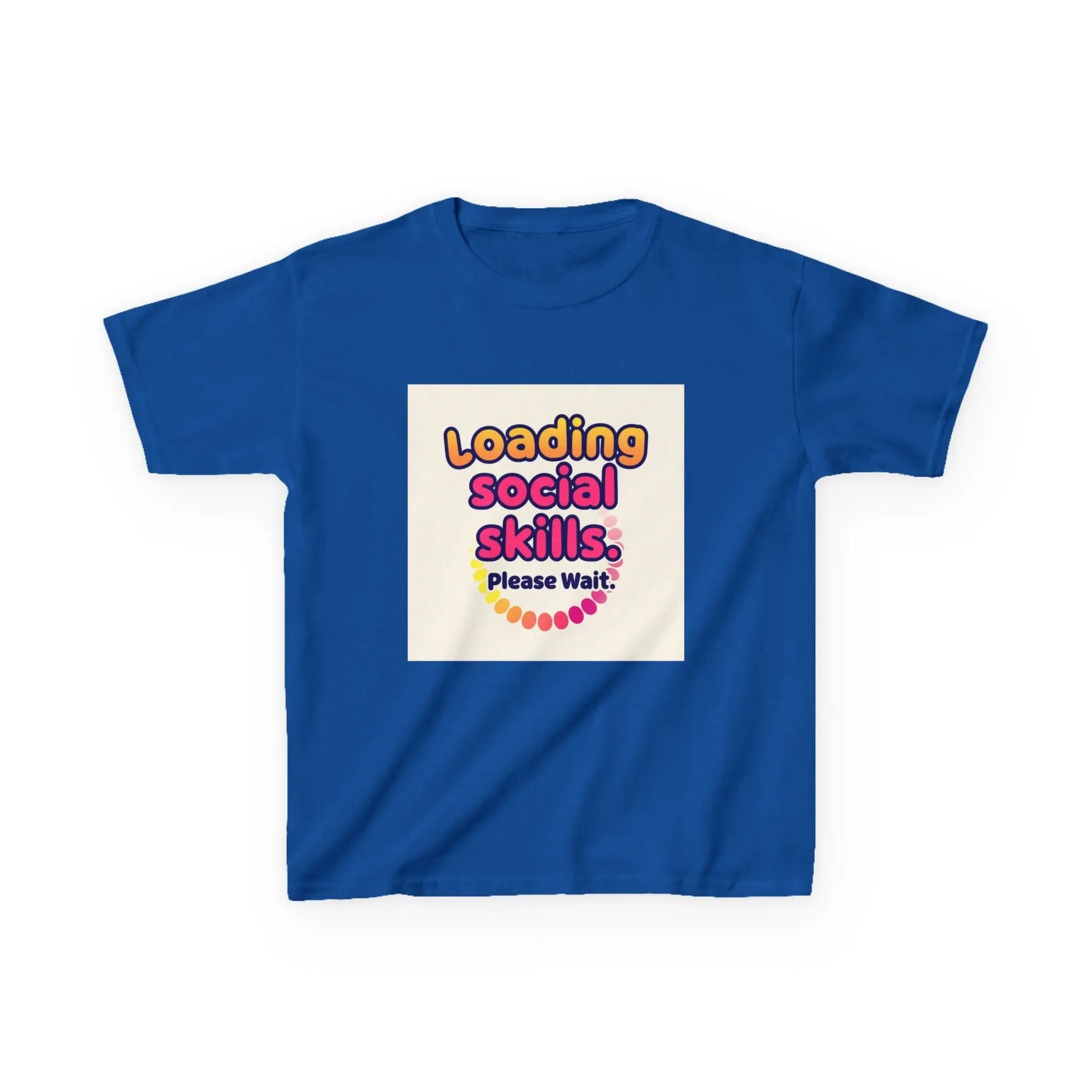 "Loading Social Skills... Please Wait" - Kids Autism Awareness T-Shirt Printify