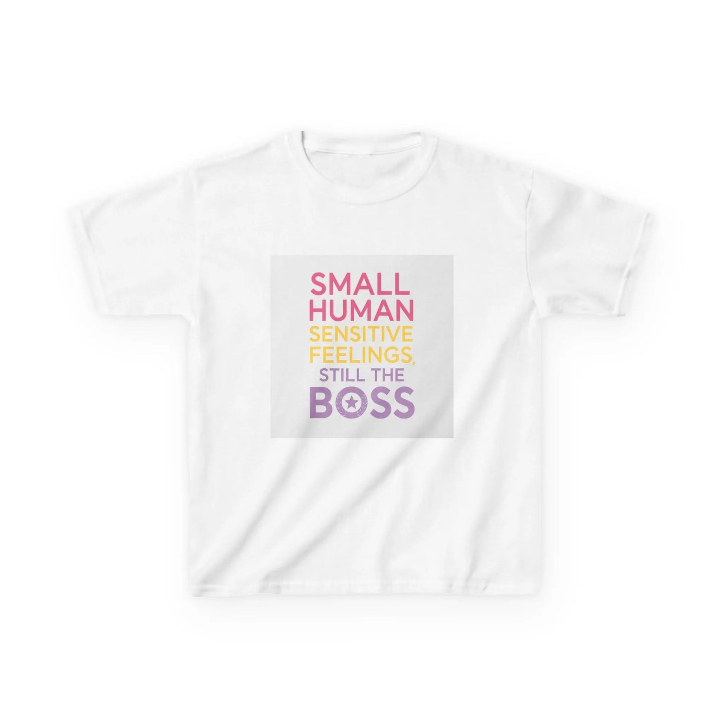 "Small Human Sensitive Feelings Still the Boss" - Kids Autism Awareness T-Shirt Printify