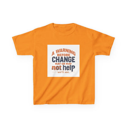 “A Warning Before Change May Or May Not Help” - Kids Autism Awareness T-Shirt Printify