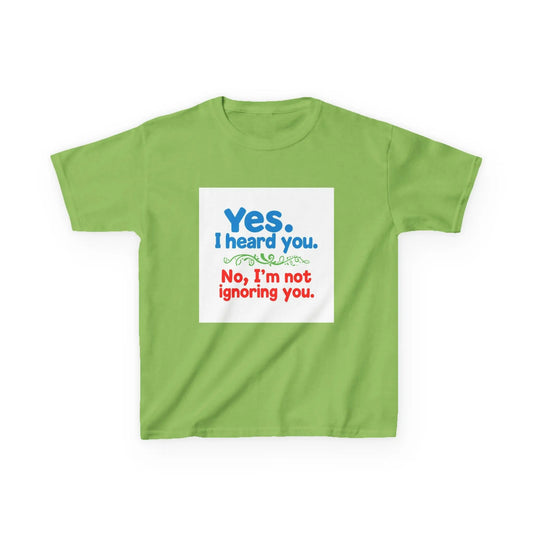 "Yes I Heard You, No I'm Not Ignoring You" - Kids Autism Awareness T-Shirt Printify