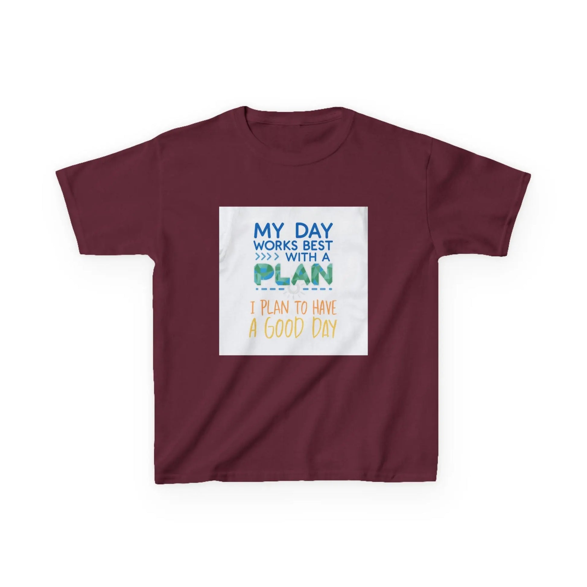 “My Day Works Best With a Plan” - Kids Autism Awareness T-Shirt Printify