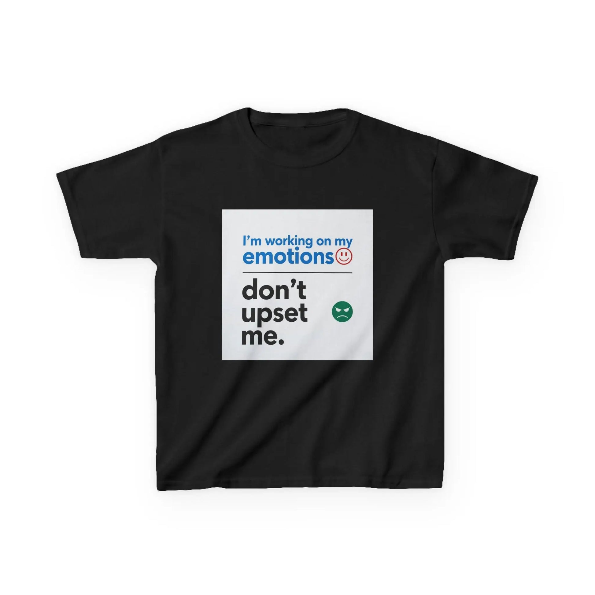 "I'm working on my emotions, don't upset me." - Kids Autism Awareness T-Shirt Printify
