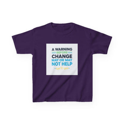 "A Warning Before Change May Or May Not Help" - Kids Autism Awareness T-Shirt Printify