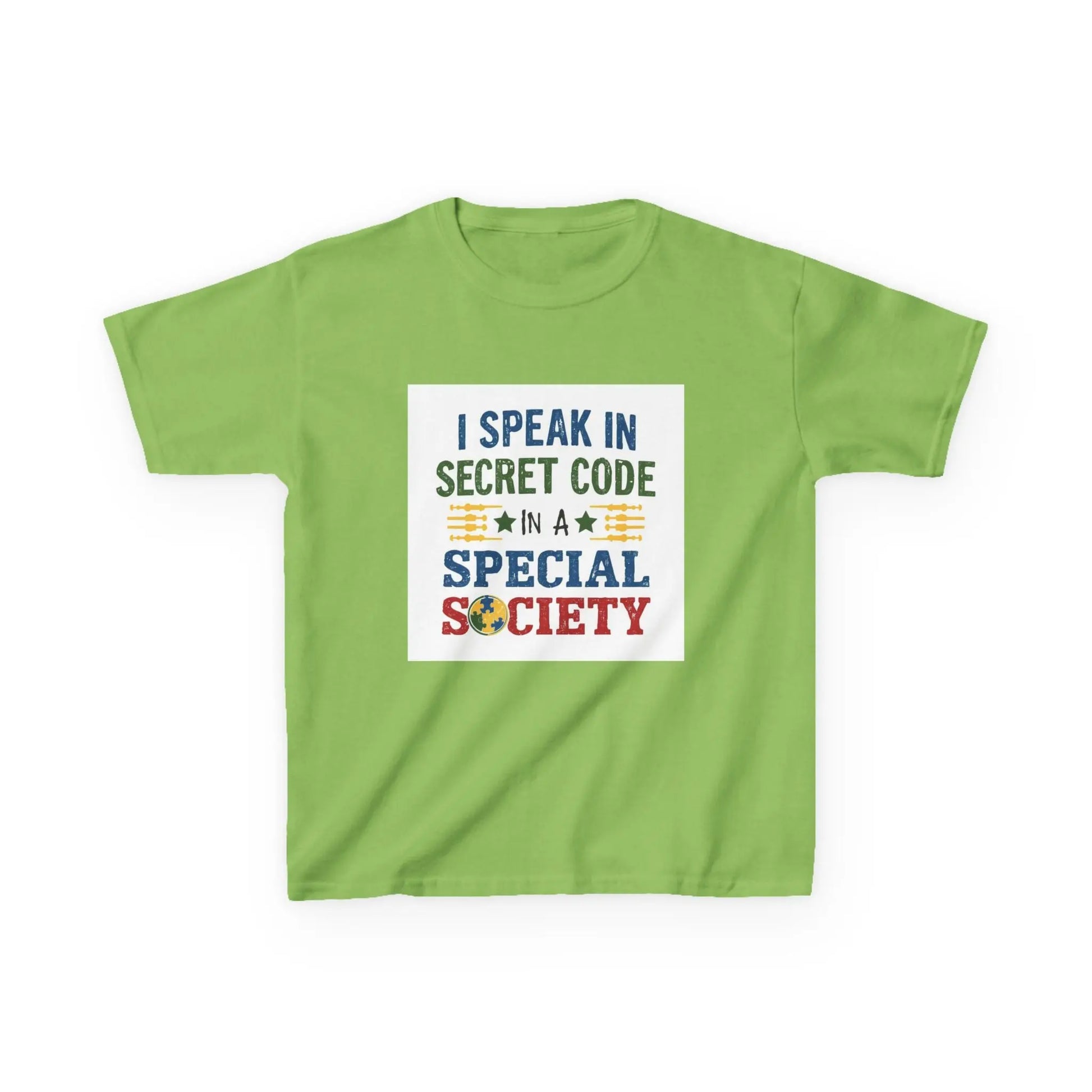 "I Speak in Secret Code" - Kids Autism Awareness T-Shirt Printify