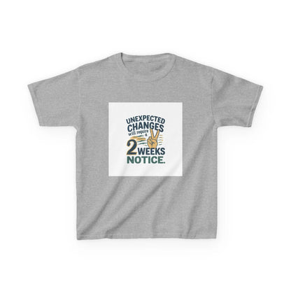 "Unexpected Changes Require 2 Weeks Notice" - Kids Autism Awareness T-Shirt Printify