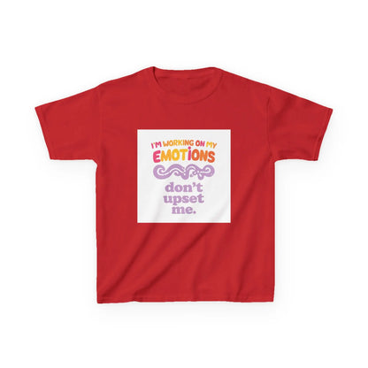 "I'm Working On My Emotions, Don't Upset Me" - Kids Autism Awareness T-Shirt Printify
