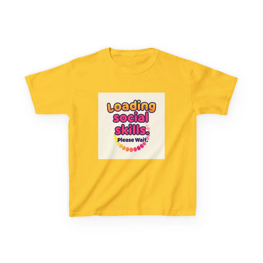 "Loading Social Skills... Please Wait" - Kids Autism Awareness T-Shirt Printify