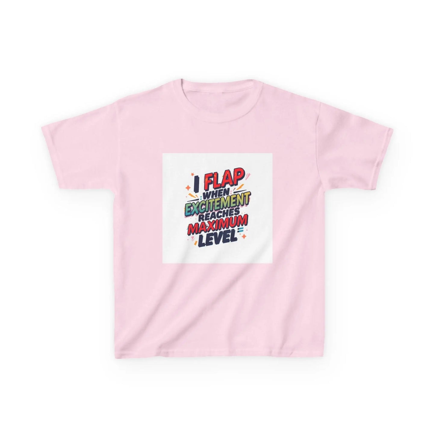 "I Flap When Excitement Reaches Maximum Level" - Kids Autism Awareness T-Shirt Printify