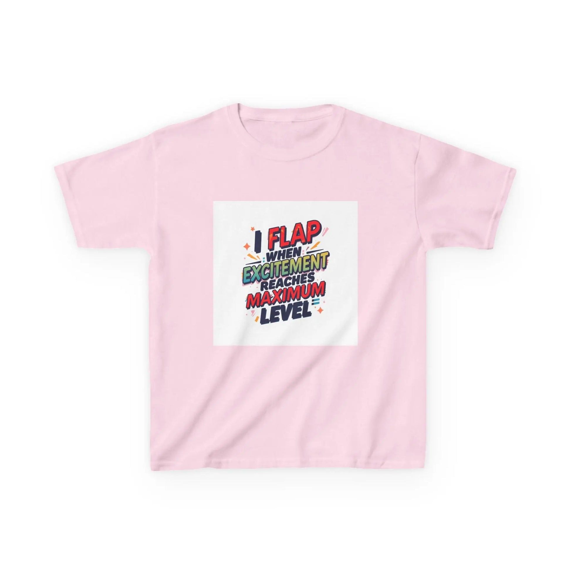 "I Flap When Excitement Reaches Maximum Level" - Kids Autism Awareness T-Shirt Printify
