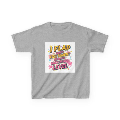"I Flap When Excitement Reaches Maximum Level" - Kids Autism Awareness T-Shirt Printify