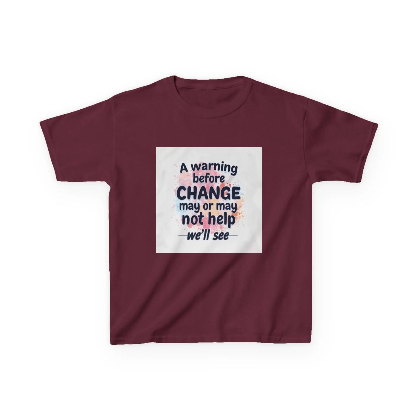 "A warning before CHANGE may or may not help — we'll see" - Kids Autism Awareness T-Shirt Printify