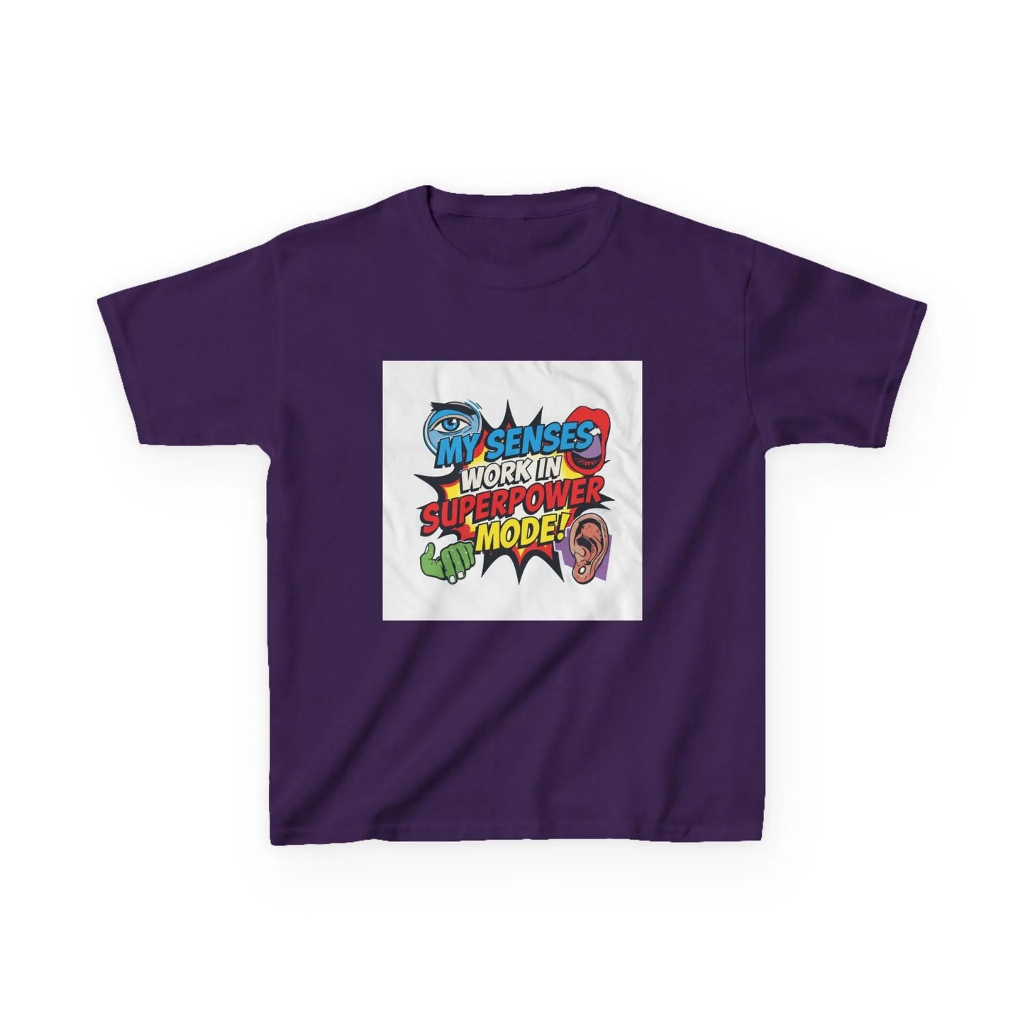 "My Senses Work In Superpower Mode" - Kids Autism Awareness T-Shirt Printify