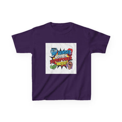 "My Senses Work In Superpower Mode" - Kids Autism Awareness T-Shirt Printify