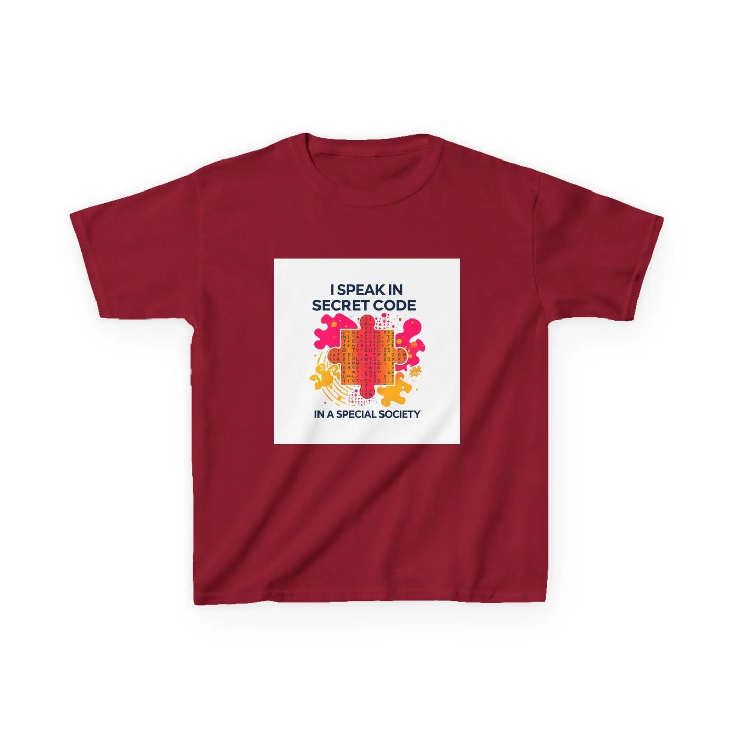 "I Speak in Secret Code" - Kids Autism Awareness T-Shirt Printify