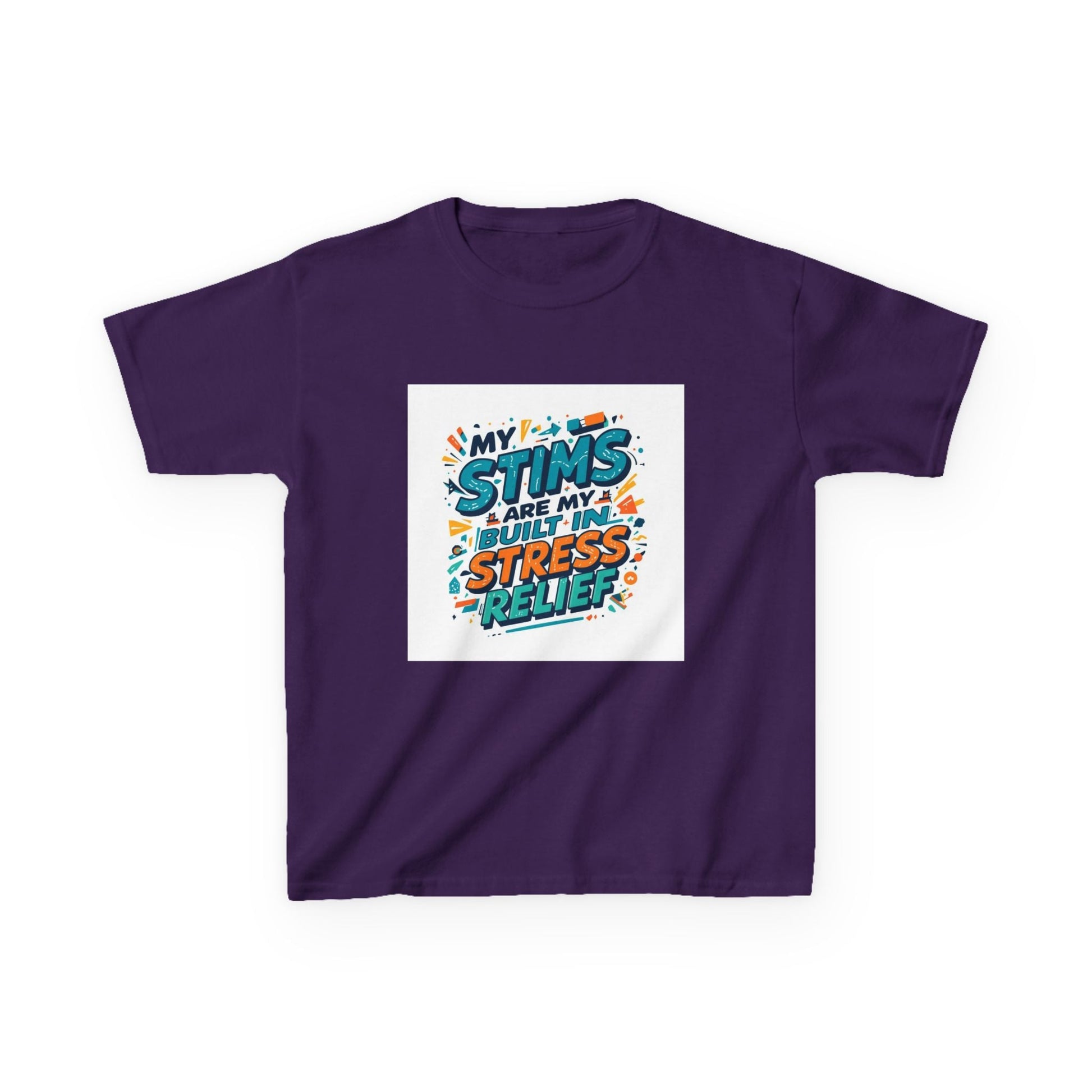 “My Stims Are My Superpower: Stress Relief” - Kids Autism Awareness T-Shirt Printify