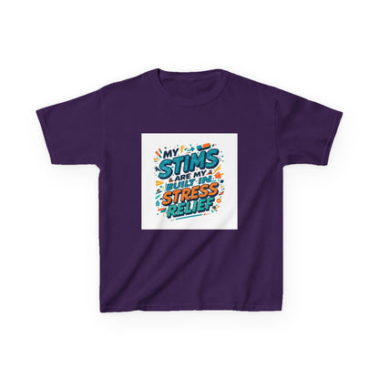 “My Stims Are My Superpower: Stress Relief” - Kids Autism Awareness T-Shirt Printify