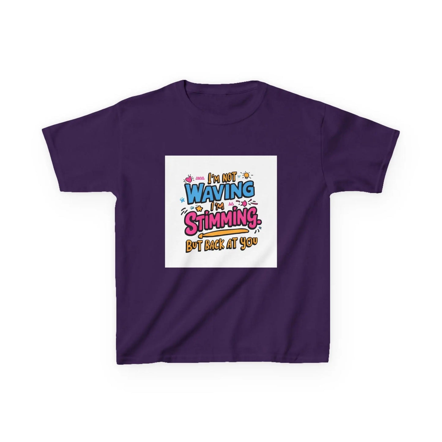 “I’m Not Waving, I’m Stimming” - Kids Autism Awareness T-Shirt Printify