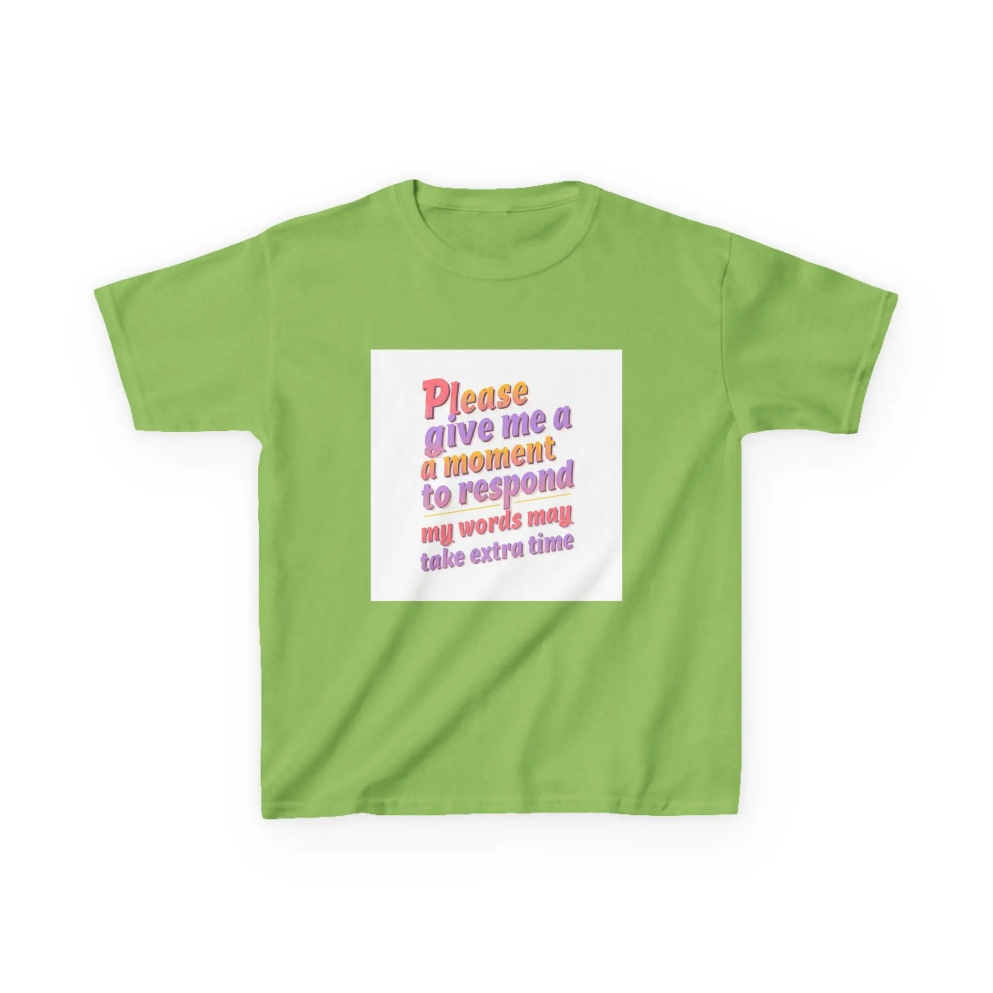 "Please give me a moment to respond" - Kids Autism Awareness T-Shirt Printify