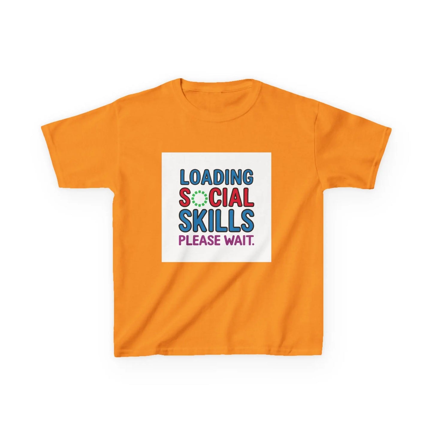 "Loading Social Skills, Please Wait" - Kids Autism Awareness T-Shirt Printify