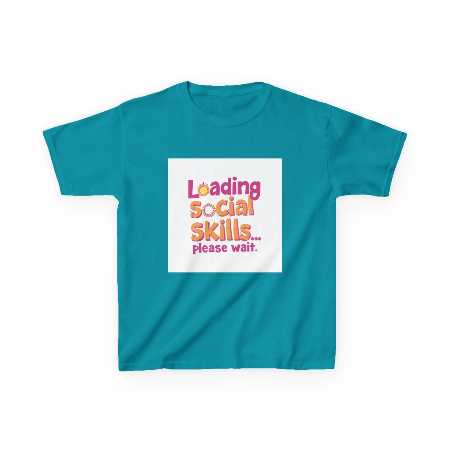 "Loading Social Skills... Please Wait" - Kids Autism Awareness T-Shirt Printify