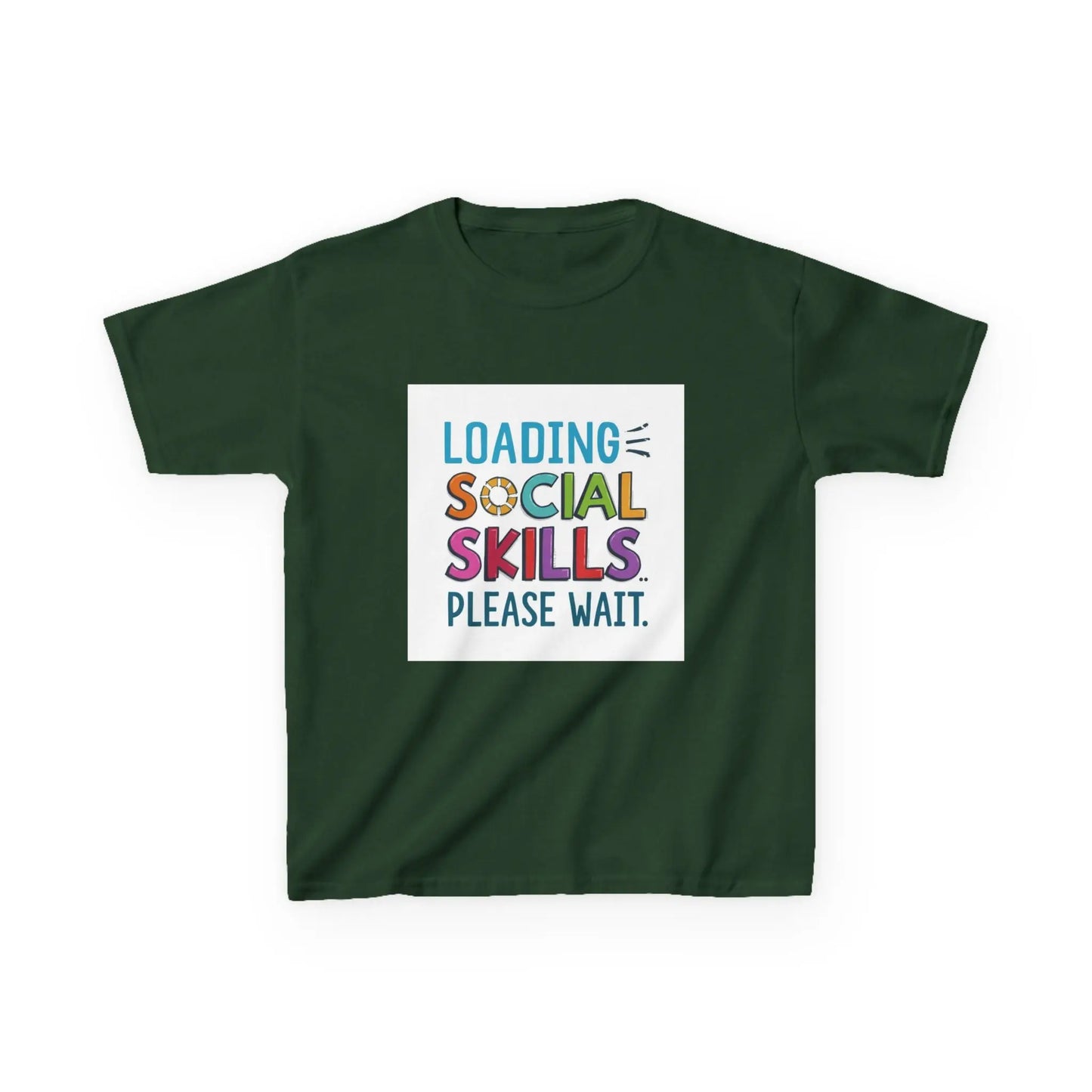 "Loading Social Skills Please Wait" - Kids Autism Awareness T-Shirt Printify
