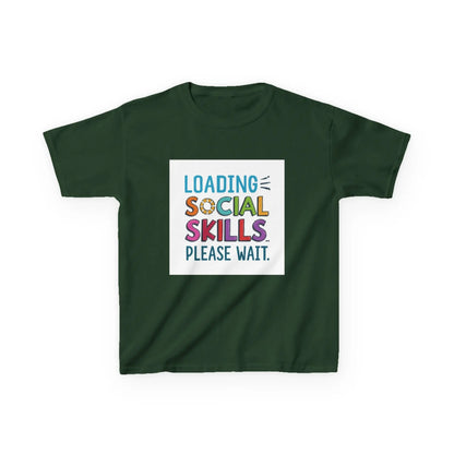 "Loading Social Skills Please Wait" - Kids Autism Awareness T-Shirt Printify