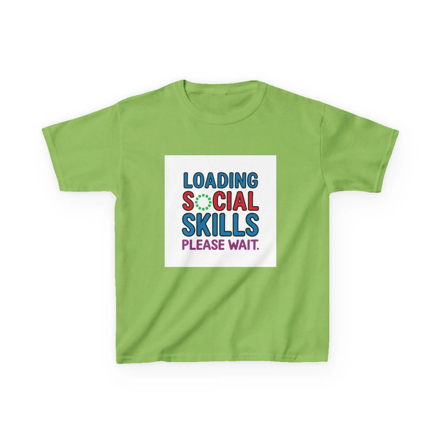 "Loading Social Skills, Please Wait" - Kids Autism Awareness T-Shirt Printify