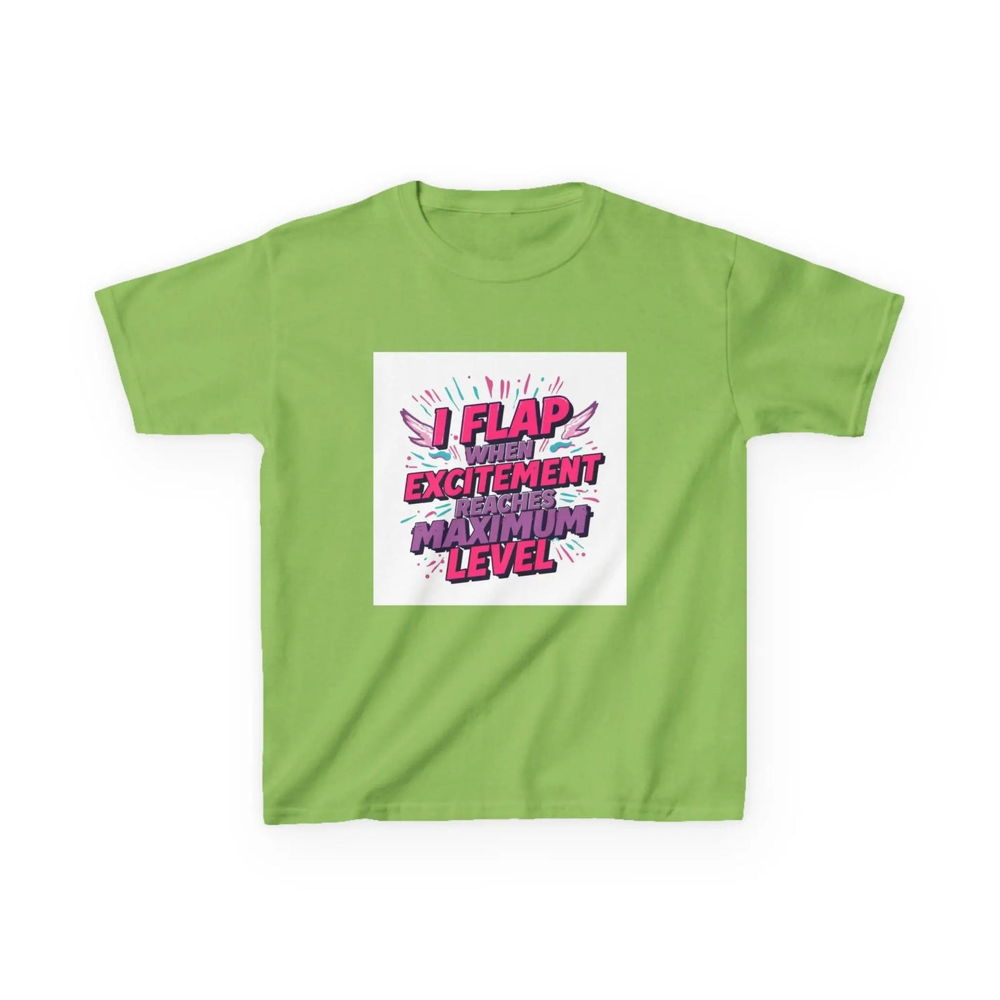 "I Flap When The Excitement Reaches Maximum Level" - Kids Autism Awareness T-Shirt Printify