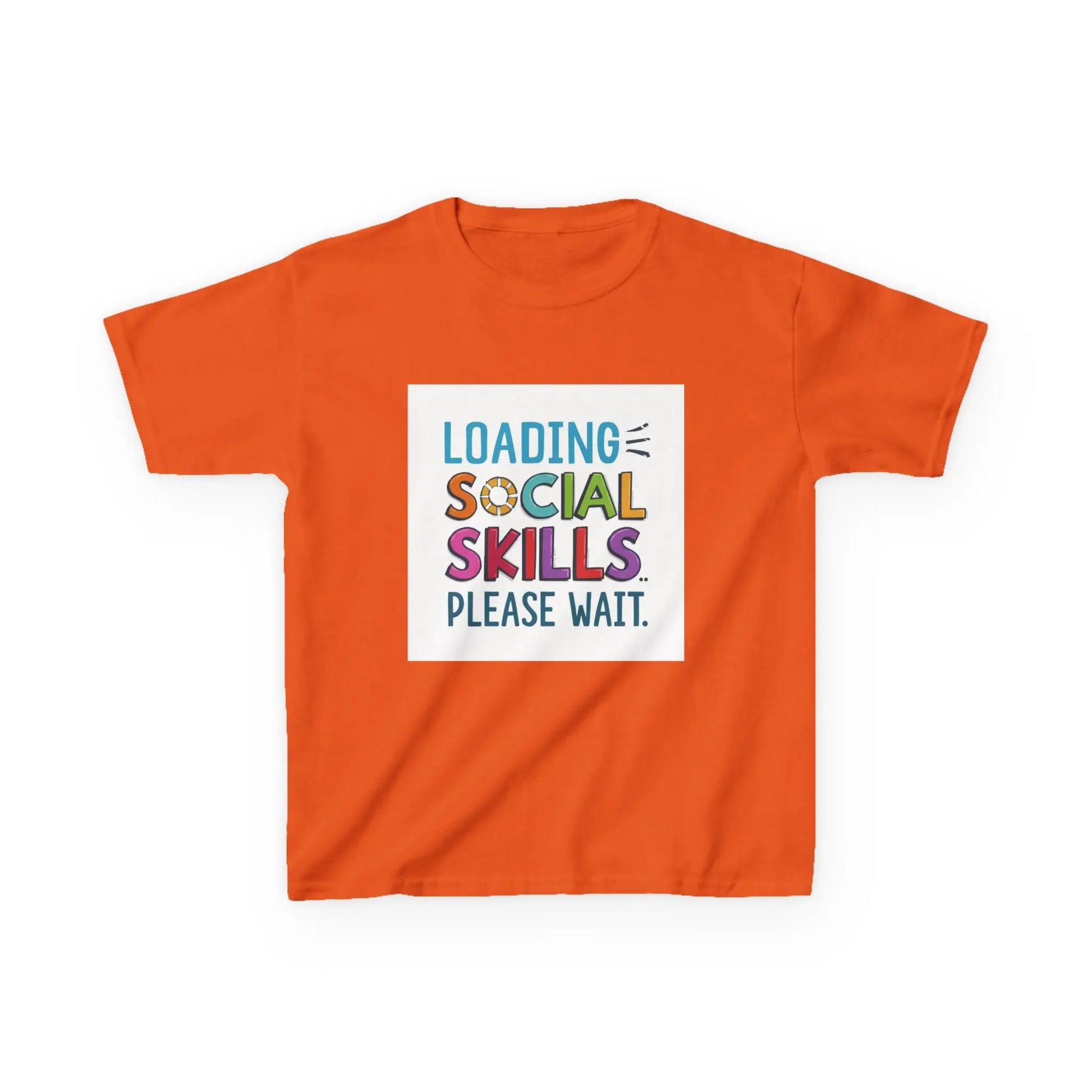 "Loading Social Skills Please Wait" - Kids Autism Awareness T-Shirt Printify