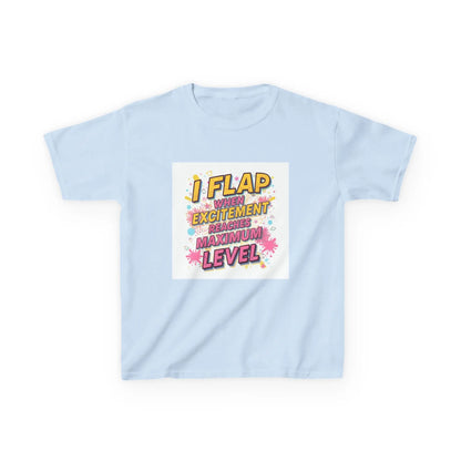 "I Flap When Excitement Reaches Maximum Level" - Kids Autism Awareness T-Shirt Printify