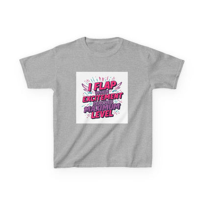 "I Flap When The Excitement Reaches Maximum Level" - Kids Autism Awareness T-Shirt Printify
