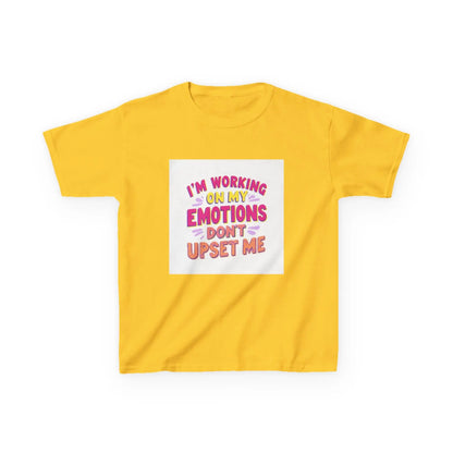 "I'm Working On My Emotions, Don't Upset Me" - Kids Autism Awareness T-Shirt Printify